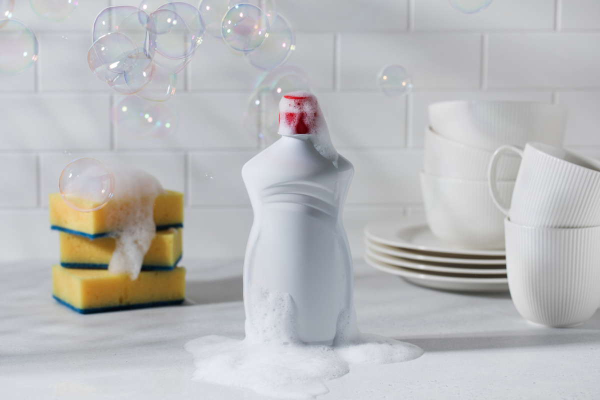 La respuesta es sorprendentemente sencilla: una pequeña cantidad de lavavajillas es más que suficiente.