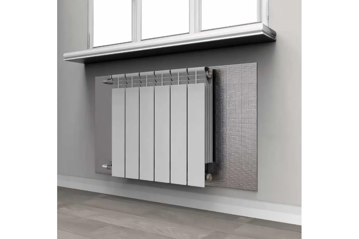 Se ha instalado un estante sobre el radiador.