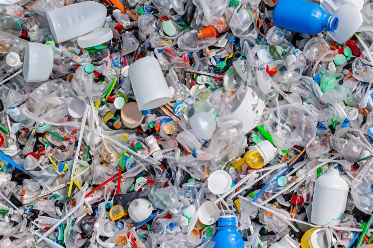 montón de objetos de plástico